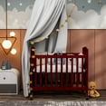 thumbnail image 3 of Fizzy Baby Mini Crib, Small Crib with 3-Position Mattress Board, Cherry, 3 of 4