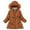 Brown, variant on Krdevn Winter Warmth Girls Long Padded Coat with Belted Waist Thick Lined Outerwear for Cold Weather,150=3XL