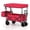 Red, variant on Gymax Collapsible Wagon w/Removable Canopy Adjustable Handles Detachable Storage Bag Black