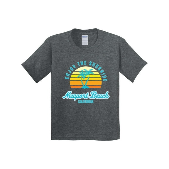 Inktastic Summer Enjoy the Sunshine Newport Beach Florida in Blue Youth T-Shirt