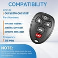 thumbnail image 3 of Easy to Use Key Fob Replacement Fits for Chevy Impala 2006 2007 2008 2009 2010 2011 2012 2013 Monte Carlo 2005-2007 Buick Lucerne 2006-2011 Cadillac DTS 2006-2011 Car Keyless Entry Remote, 3 of 7
