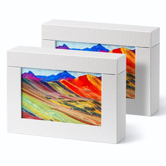 Caja de almacenamiento de fotos Aiuonenian para archivo fotográfico de 5 x 7 pulgadas (paquete de 2)