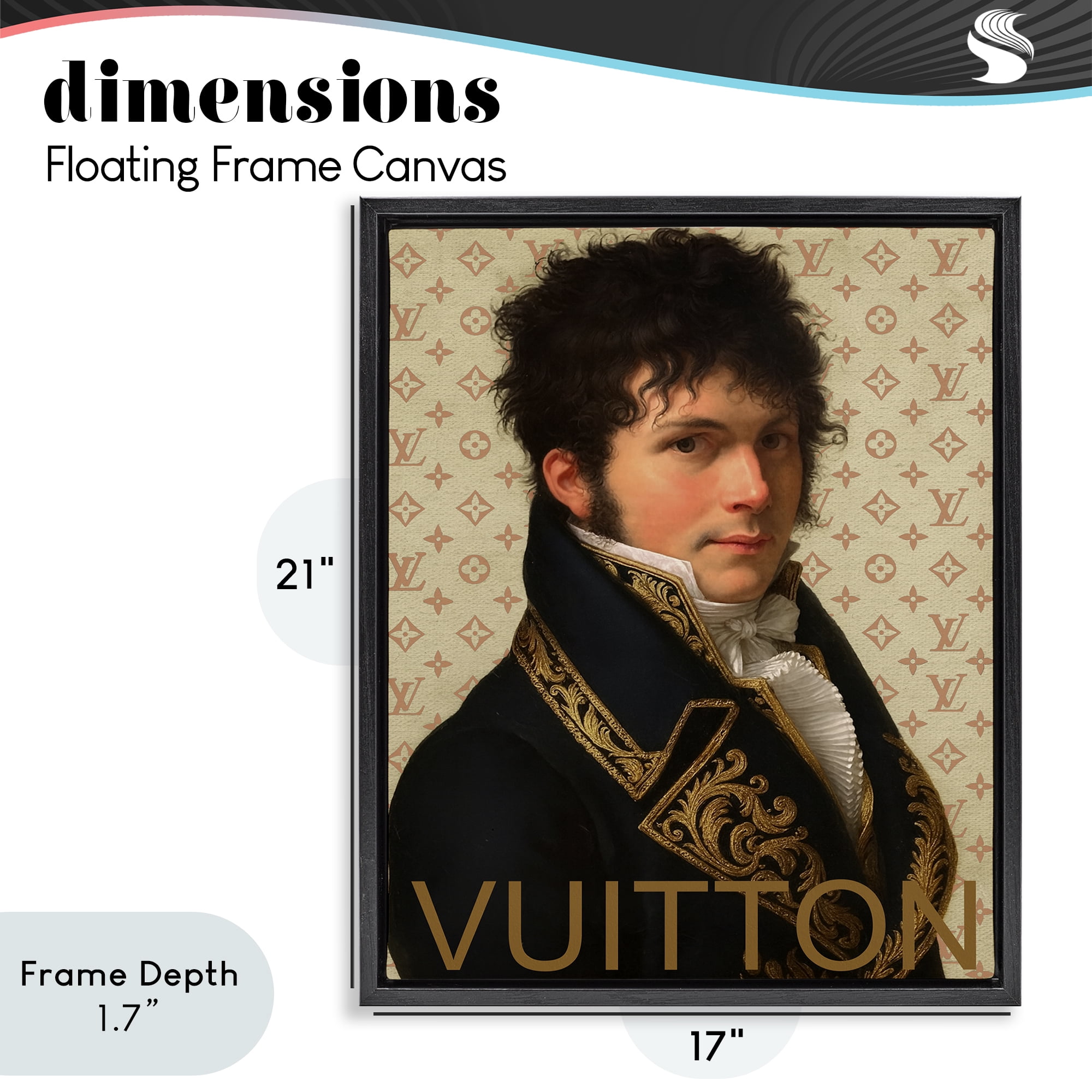 Stupell Industries Glam Gentleman In Spring Black Framed Floater Canvas Wall Art, design by Grotto Studios