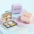 thumbnail image 4 of Pill Organizer With Multiple Compartments for Weekly Use Pill Box Portable Medication Organizer Box for Home Peach 7.8cm x 7.2cm x 3.5cm, 4 of 10