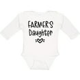 thumbnail image 3 of Inktastic Farmer's Daughter Heart Design Girls Long Sleeve Baby Bodysuit, 3 of 5