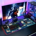 thumbnail image 6 of Wireless Charging Mouse Pad Large RGB Gaming Desk Mat 13 Light Modes Mousepad 31.5x11.8 Cartoon Cats and Starry Sky, 6 of 6