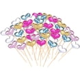 thumbnail image 1 of 100 piezas de adornos para cupcakes en forma de estrella o corazón, de varios tamaños, 1 of 5