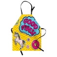 thumbnail image 1 of Chill Apron, Colorful Fun Design Magic Unicorn Speech Bubble Stars and Donut, Unisex Kitchen Bib with Adjustable Neck for Cooking Gardening, Adult Size, Mehrfarbig, by Ambesonne, 1 of 4