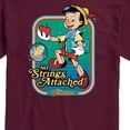 thumbnail image 3 of Pinocchio - No Strings Attached - Men's Short Sleeve Graphic T-Shirt, 3 of 5