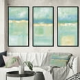 thumbnail image 1 of Designart "Landscape of Olive Sprigs - Nature's Canvas I" Abstract Liquid Ink Framed Wall Art Set Of 3 - Blue Modern Frame Canvas Set For Living Room Decor, 1 of 6