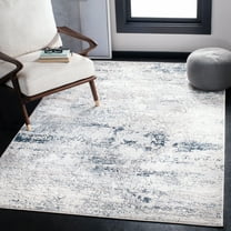 SAFAVIEH Amalfi Cian Distressed Area Rug, Cream/Navy, 9' x 12'