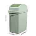 thumbnail image 6 of Swing Top Lid Trash Can, 4.5 Gallon Step-On Kitchen Bathroom Garbage Bin, Hands-Free Automatic Open/Close Wastebasket for Home Office(Green), 6 of 6