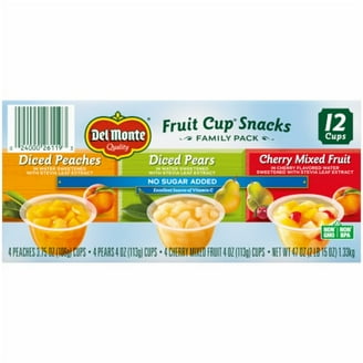 Del Monte Assorted Mixed Fruit Cups, Peach, Pears, and Pineapple