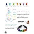 thumbnail image 5 of Luxtrada 7 Chakra Healing Bracelet Handmade Volcanic Lava Stone Mala Meditation Beads (Black), 5 of 7