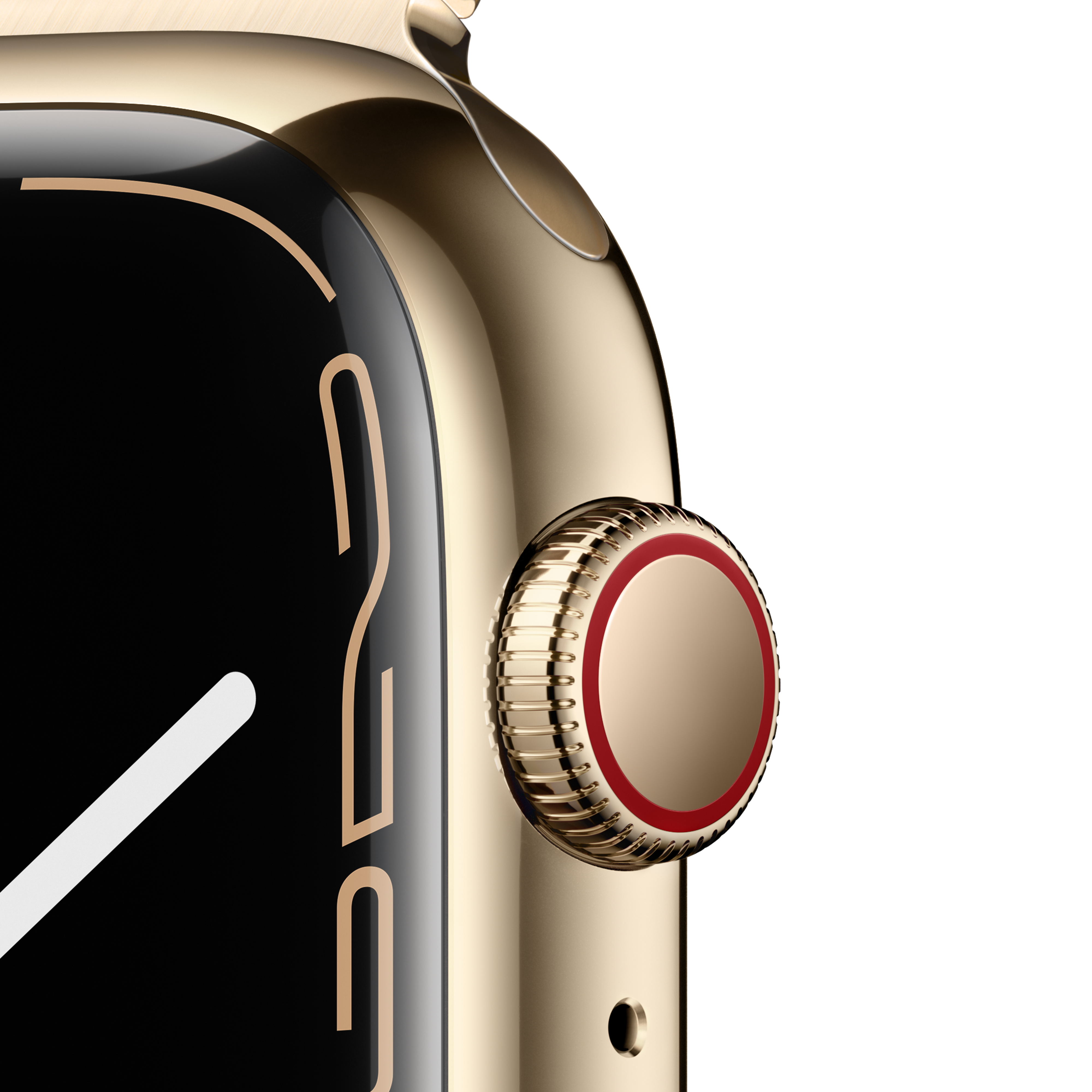 Apple Watch Series 7 GPS + Cellular, 45mm Gold Stainless Steel Case with Gold Milanese Loop - image 3 of 9