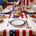 thumbnail image 6 of Antqov 4th of July Placemats Patriotic US Flag Paper Place Mats Independence Day Stars Stripes Paper Table Mats for Kitchen Dinner Table Home Supplies, 6 of 7