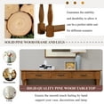 thumbnail image 5 of 63inch Long Wood Console Table with 3 Drawers and 1 Bottom Shelf for Entryway Hallway Easy Assembly Extra-thick Sofa Table (Brown), 5 of 14