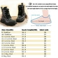 thumbnail image 7 of DADAWEN Boys Girls Ankle Boots Combat Boots Waterproof Boots with Side Zipper Glossy Black 11 Little Kid, 7 of 7