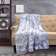thumbnail image 5 of Home Soft Things Tie Dyed Double Sided Faux Fur Throw - Blue - 50" x 60", 5 of 5