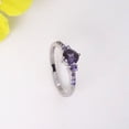 thumbnail image 4 of Opolski Luxury Women Faux Amethyst Inlaid Finger Ring Wedding Engagement Jewelry Gift, 4 of 7