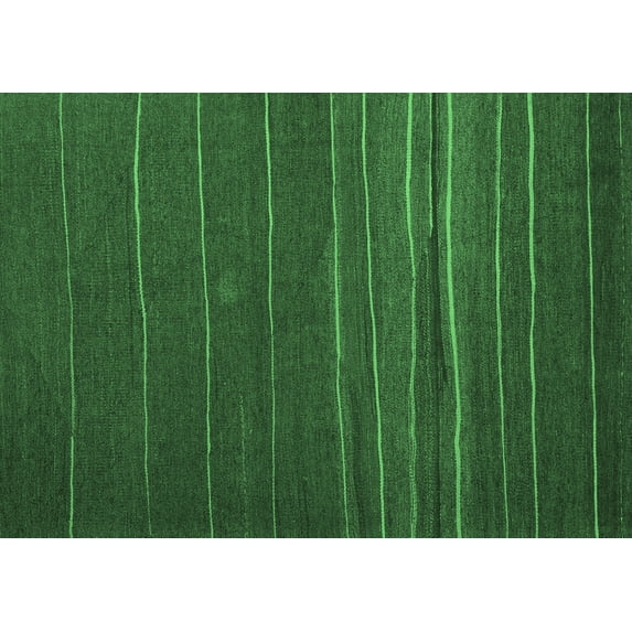 Ahgly Company Indoor Rectangle Abstract Emerald Green Contemporary Area Rugs, 8' x 10'