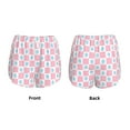 thumbnail image 5 of Lsque Checkerboard With Snowflake Printed Women's Running Shorts with Liner Pockets,Elastic Quick Dry Workout Athletic Gym Yoga Shorts,Womens High Waist Shorts-Small, 5 of 9