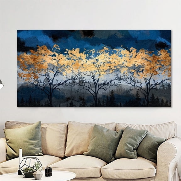 Cuadro Decorativo Canvas Arboles Colores Tipo Óleo Hd Grande No Sintetico De Galeria
