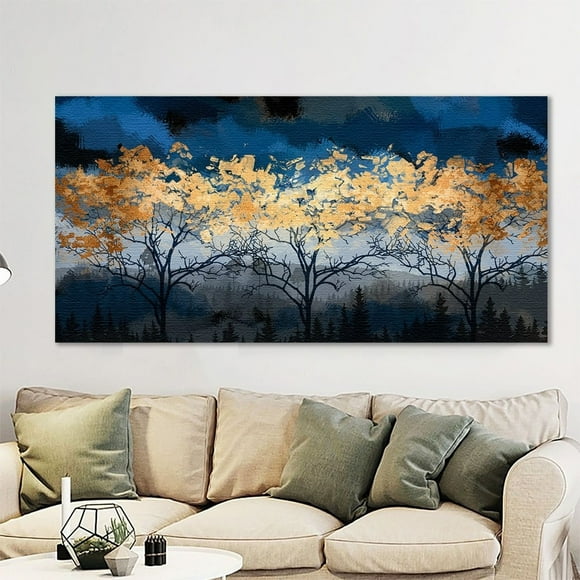Cuadro Decorativo Canvas Arboles Colores Tipo Óleo Hd Grande No Sintetico De Galeria