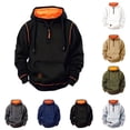 thumbnail image 4 of Boys Hoodies Youth Long Sleeve Athletic Sweatshirt Kids Quarter Zip Hooded Pullover Fall Winter Casual Warm Tops With Pocket, 4 of 6