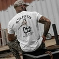 thumbnail image 2 of Combat Iron Men’s Graphic T-Shirt – Athletic Fit, Soft Cotton Blend – White, Size L, 2 of 5