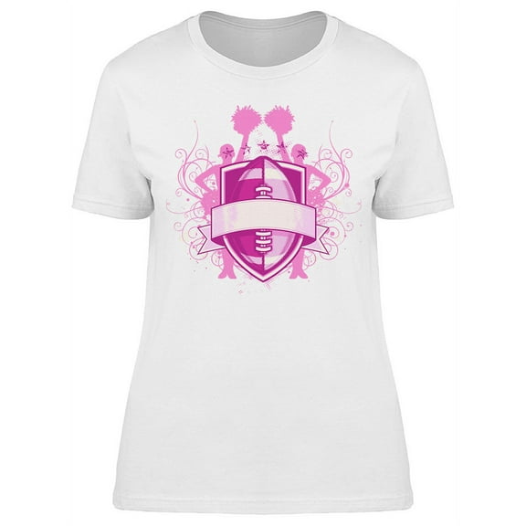 Football Pink Cheerleader T-Shirt Women -Image by Shutterstock, Female x-Large