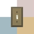 thumbnail image 7 of AMERELLE Tiered 2 Gang Toggle Metal Wall Plate - Rustic Brass, 7 of 7