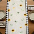 thumbnail image 5 of Table Runners 90 Inches Long Dress Scarves, Sunflowers Farmhouse Coffee/Dining/Kitchen Table Runner for Living Room, Spring Farmhouse Country Truck Leaf Black Plaid 13x90 Inch, 5 of 9