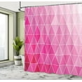 thumbnail image 4 of Ambesonne Pink Shower Curtain, Ombre Triangles Pattern Art, 69"Wx84"L, Pale Fuchsia Hot Pink, 4 of 4