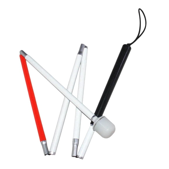 Eigraketly Foldable Blind 5 Sections Cane Adjustable Crutch Blind Stick Escalada Sin luz
