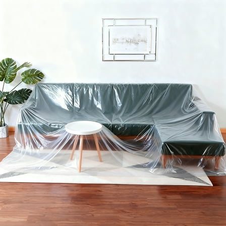 65.6ft x 157.5" Plastic Sofa Couch Cover, Furniture Protector Covers for Sofa