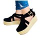 thumbnail image 4 of Zapatos de mujer de verano Punta redonda Lado vacío Baotou Cuñas Sandalias de mujer Wmkox8yii  shjk5095, 4 of 4