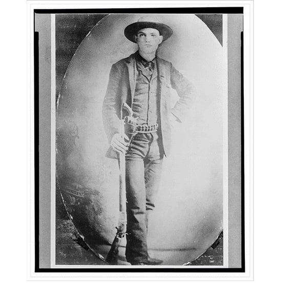 Historic Print, [Jesse James; full length, standing portrait], 16" x 20"