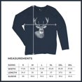 thumbnail image 7 of Deer Portrait Women's Long Sleeve T-shirt Monochrome Buck Head Nature Whitetail Wildlife Antlers Forest Rustic Hunt Trophy, 7 of 7