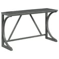 thumbnail image 2 of Bar Table Set 4 Piece, 4 Piece Dining Table Set, Industrial Breakfast Table and Chairs with Solid Wood Legs, MDF Top and Linen Stools, Gray, 59 Inch, 2 of 9