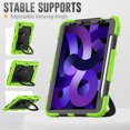 thumbnail image 5 of Case for iPad Air 5th Generation / iPad Air 4th Generation 10.9 inch, 360 Rotating Stand Handle Pencil Holder Shoulder Strap Heavy Duty Shockproof Cover, Lime, 5 of 7