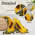 thumbnail image 2 of Spring Sunflowers Pillow Covers, Linen Long Throw Pillow Case, Yellow Floral Turquoise Farmhouse Grey Wooden Holiday Pillow Protector Decorative Cushion Cover for Living Room/Bedroom 24" x 36", 2 of 8