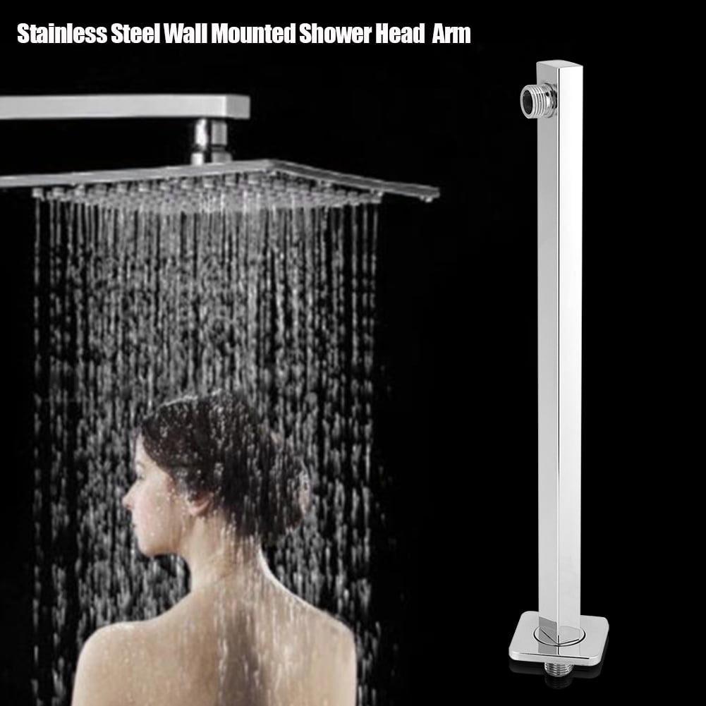 LYUMO Shower Head Extension,16 Inch Long Polished Stainless Steel Wall