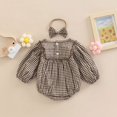 thumbnail image 5 of Staki Baby Long Sleeve Romper Newborn Baby Girl Outfit Cute Romper Long Sleeve Infant Bodysuit 0-18M,6-12 Months, 5 of 9