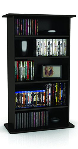Black for sale online Atlantic 37935726 Drawbridge Media Storage Cabinet 