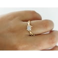 thumbnail image 3 of 10k Yellow Gold 1/7 Carat(ctw) Round Cut Natural White Diamond Shank Promise Engagement Ring for Women Wedding Birthday (Diamond Color: H-I, Clarity: I2, 0.14ctw) Ring Size-7, 3 of 4