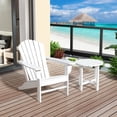 thumbnail image 1 of WestinTrends Mesa Aux. para Exteriores de Madera Polim., Color Blanco, para Todo Clima, Estilo Adirondack, Mesa Aux. Redonda para Piscina, Balcón, Terraza, Porche, Césped, Patio Trasero, 1 of 9