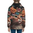 thumbnail image 6 of Pofeuu Flower Crown Cat Print Teenage Zipper Hoodie Sweatshirts Hooded Casual Jackets With Pocket For Boys Girls-Small, 6 of 6