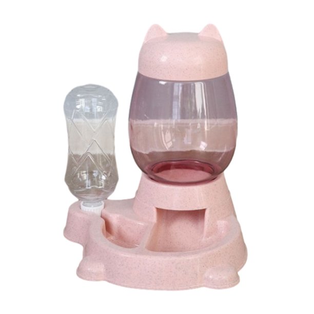 Billuyoard Alimentador automático, suministros para mascotas, cuenco para beber, dispensador de alimentos, mano de obra, herramienta de Suministros para gatos Rosa