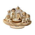 thumbnail image 2 of Decoración de nacimiento de Jesús en 2D, belén acrílico, decoración única con base, letrero de belén navideño para sala de estar navideña, 2 of 9